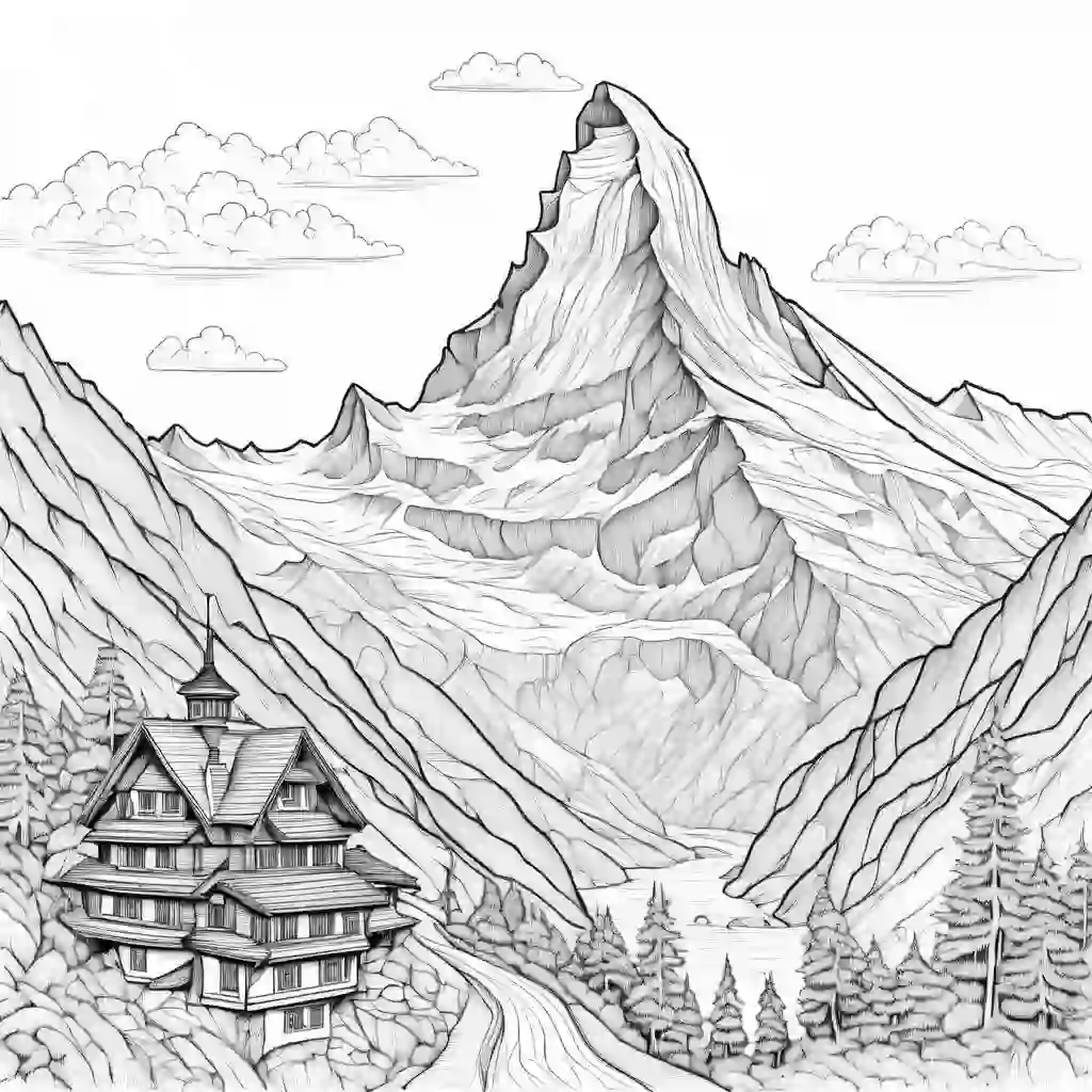 The Matterhorn coloring pages
